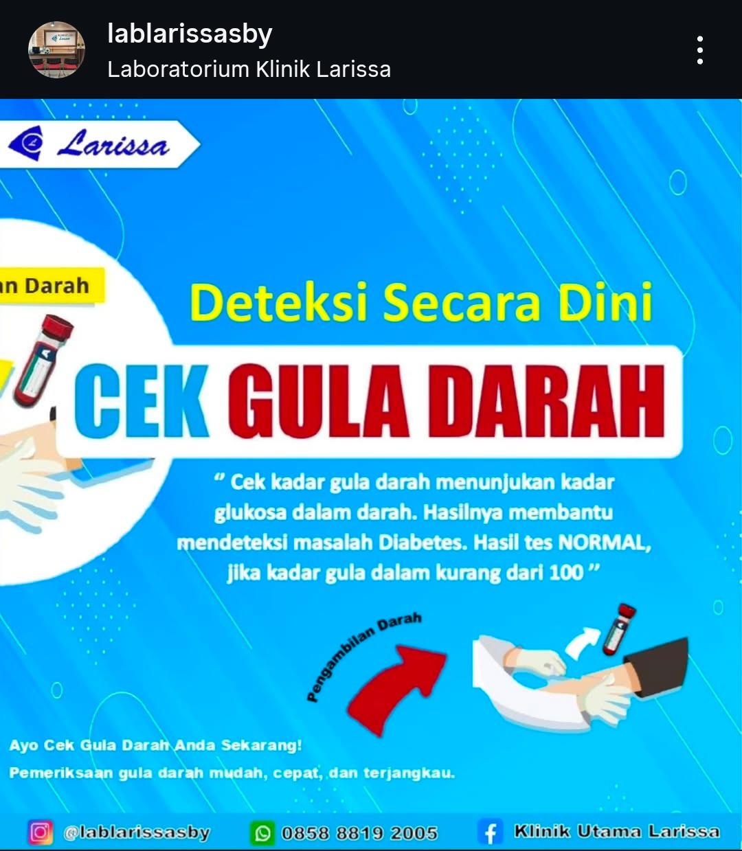 Cek gula darah - deteksi dini diabetes