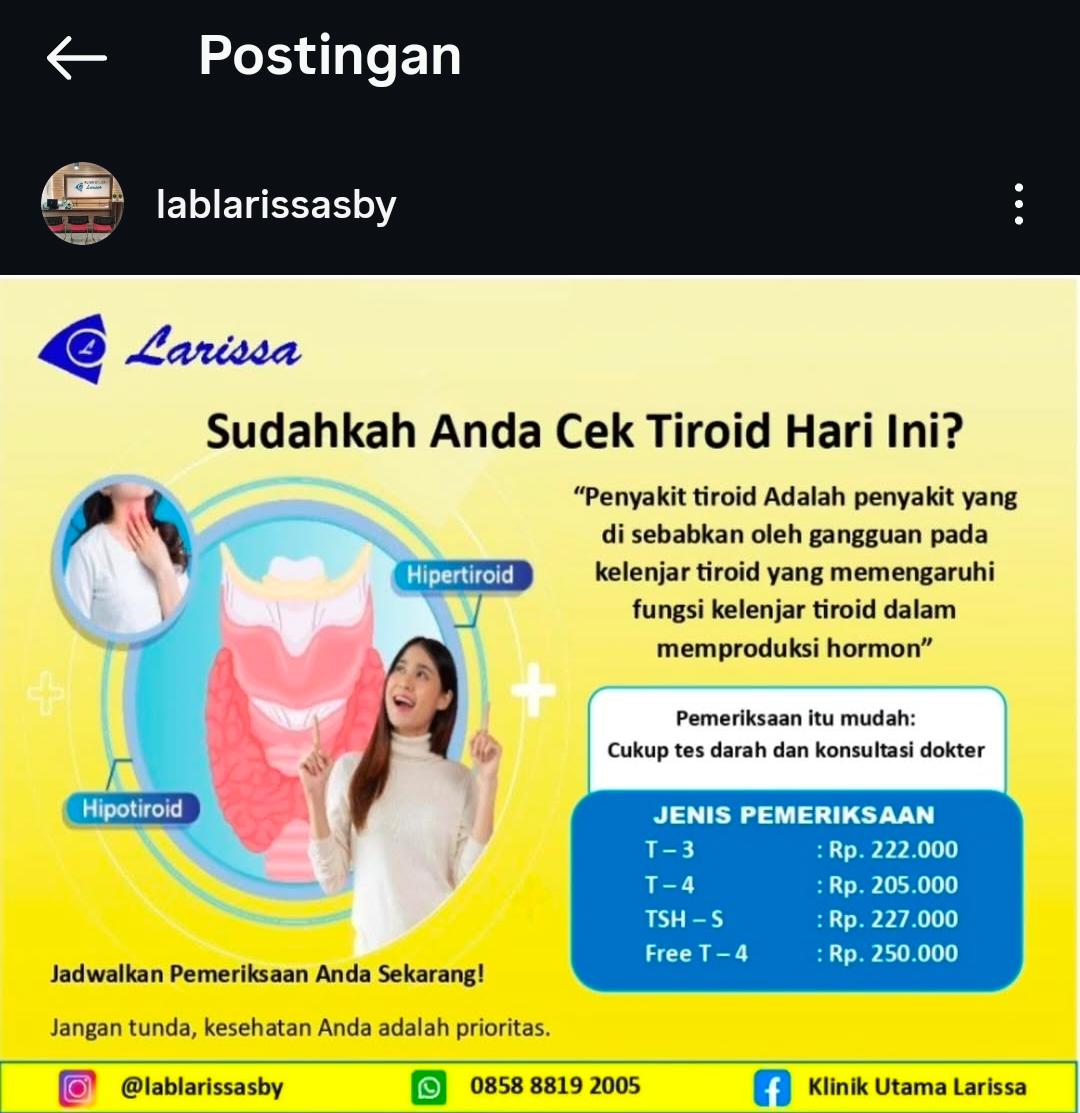 Sudahkah Anda cek kesehatan hari ini